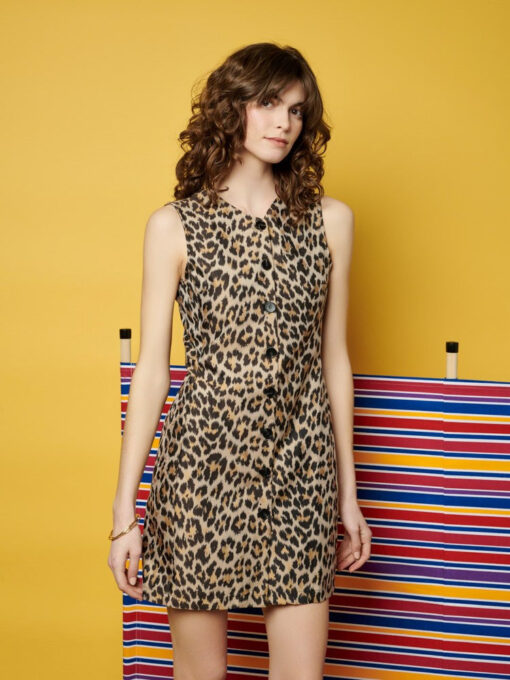 Ghospell  Patty Leopard Mini Dress