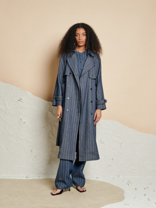 Ghospell  Blakely Denim Trench Coat - Image 2