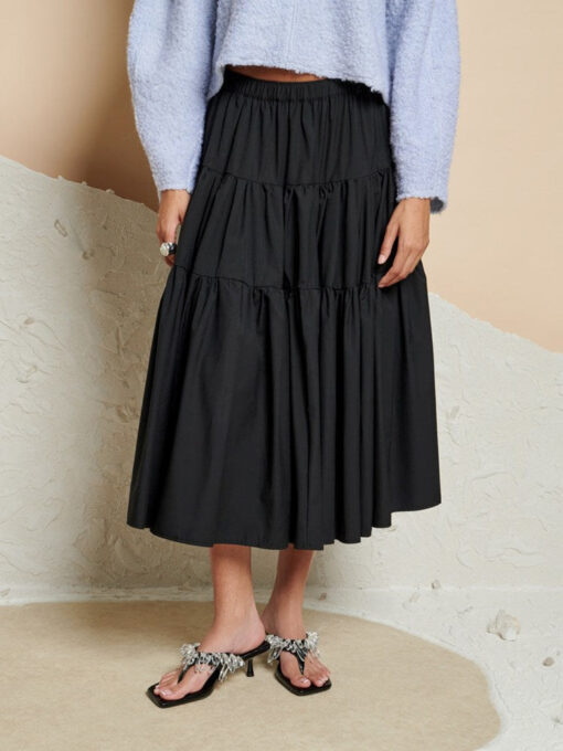 Ghospell  Harriet Tiered Midi Skirt