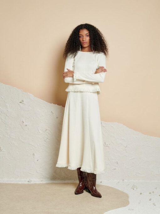 Ghospell  Kimberley Knit Midi Skirt - Image 2