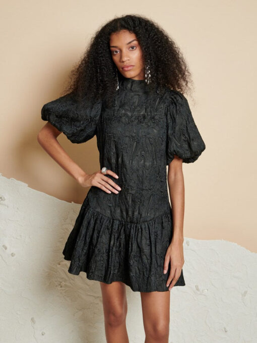 Ghospell  Salome Jacquard Mini Dress