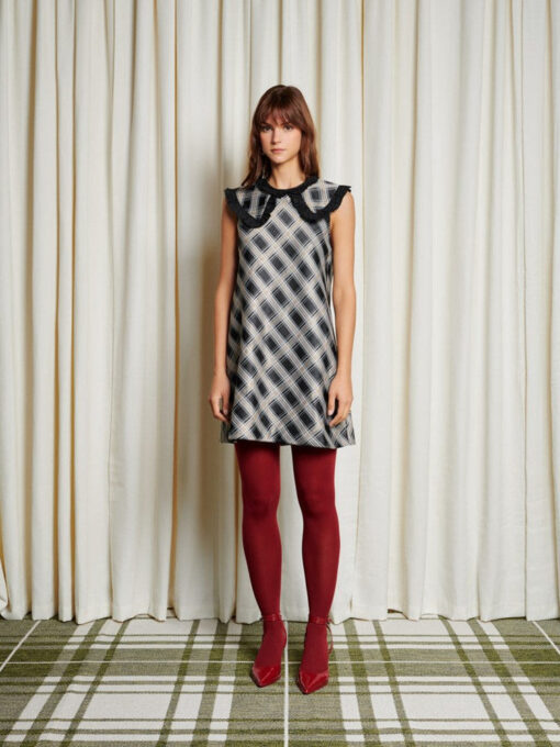 Ghospell  Morven Check Mini Dress - Image 2