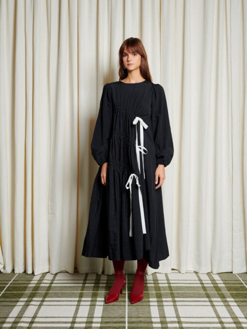 Ghospell  Campbell Ruched Midi Dress - Image 2