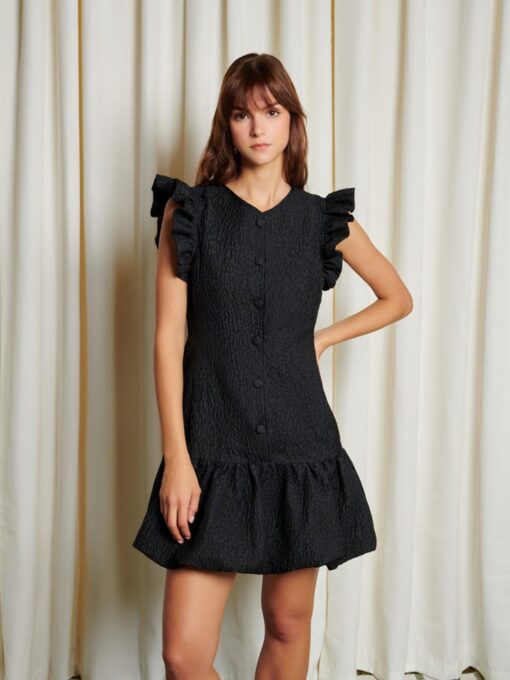 Ghospell  Blair Jacquard Mini Dress