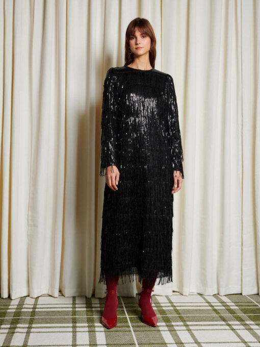 Ghospell  Berkley Sequin Midi Dress