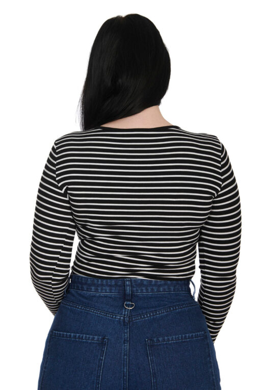 Anodyne Black & White Striped Top - Image 3