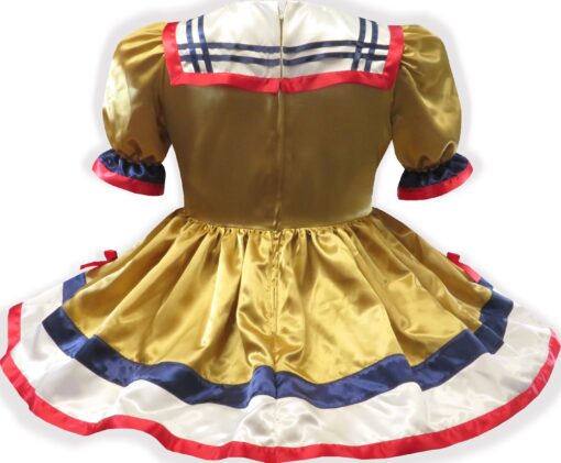 Pattie Custom Fit Nautical Satin Sailor Adult Sissy Dress by Leanne's - Image 2