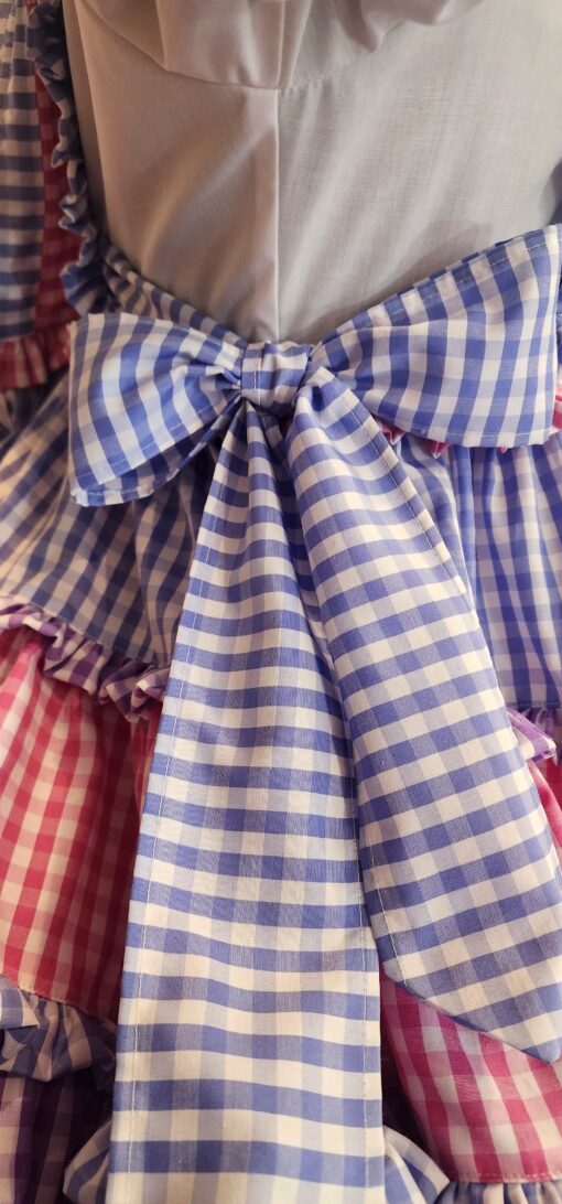 MaryAnn Custom Fit Pink Lavender Blue Gingham Cotton Adult Sissy Dress by Leanne's - Image 3