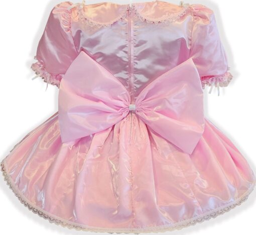 Dianna Custom Fit Pink Satin Huge Removable Bow Adult Sissy Dress by Leanne's - Image 2