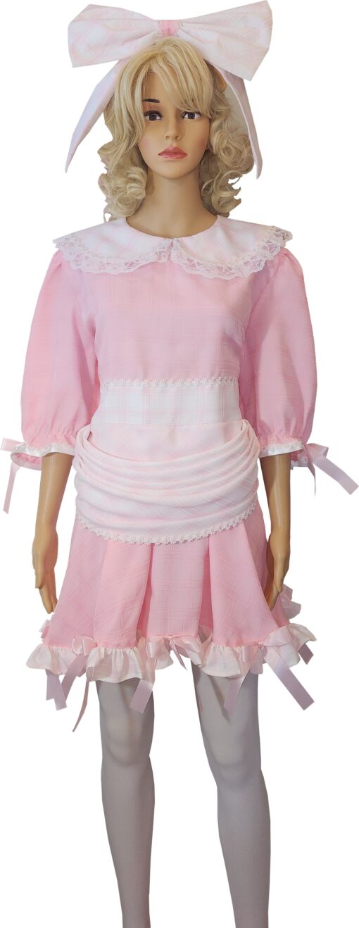 50" Ready to Wear Pink Dress with Huge Hair bow Adult Sissy Dress by Leanne's - Image 2