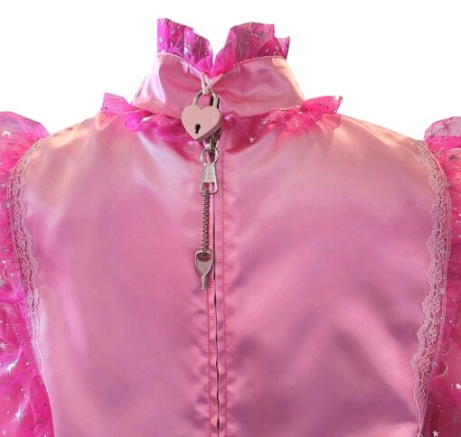 Latasha Custom Fit Pink Satin Lined Locking Dress Padlocks & Attached Panties by Leanne's - Image 6