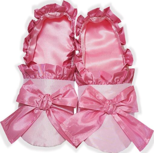 Irene Custom Fit Pink Taffeta Birthday Party Ruffles Adult Sissy Dress by Leanne's - Image 3