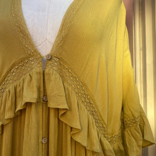 Free People yellow long dress size M - Image 2