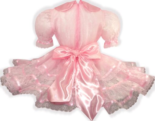 Sandra Custom Fit See-through Sparkle Pink Lace Sissy Dress by Leanne's - Image 4