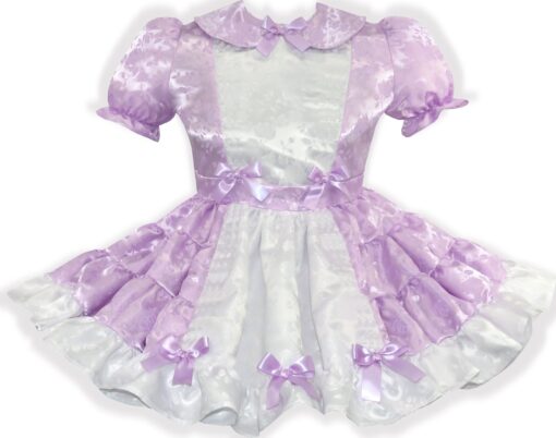 Lisa Custom Fit Satin Brocade Bows Dress Adult Little Girl Sissy Leanne's