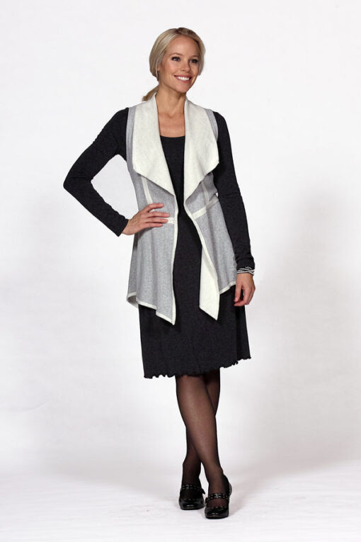 cotton herringbone vest - Image 4