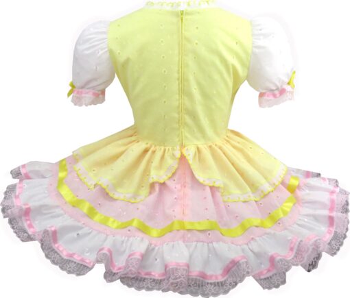 Mandy Custom Fit Pink Yellow Adult Sissy Miss Muffet Dress by Leanne's - Image 2