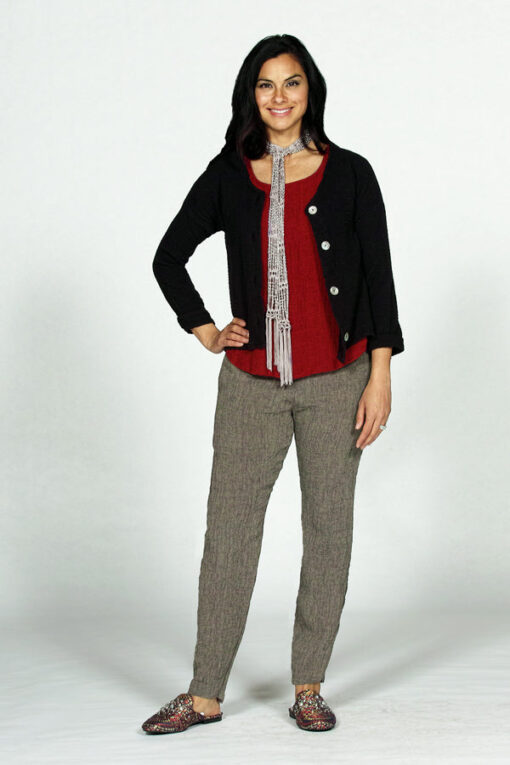 button front organic gauze cardigan - Image 2