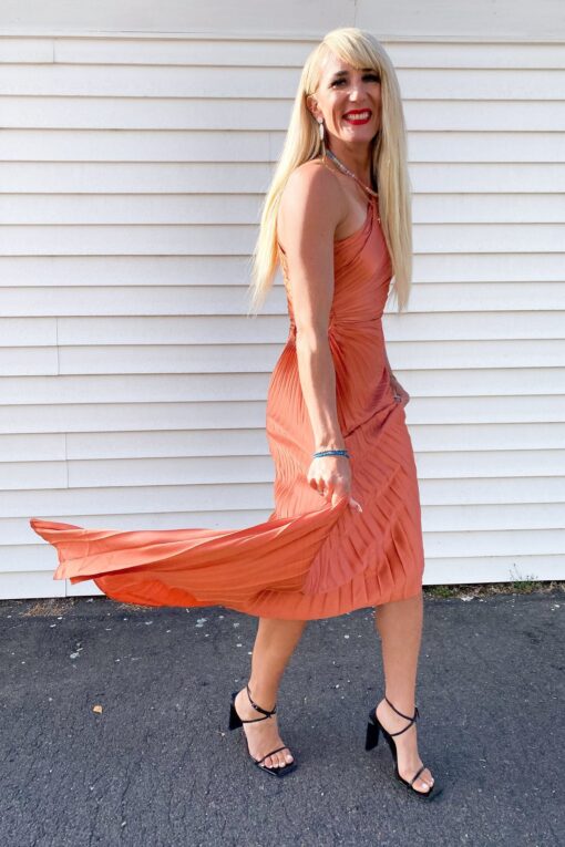 Olympia Mimosa Pleated Maxi - Image 3