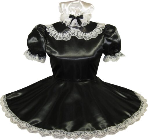 Josie 3 pc Custom Fit Satin French Maid Adult Sissy Dress by Leanne's - Image 3