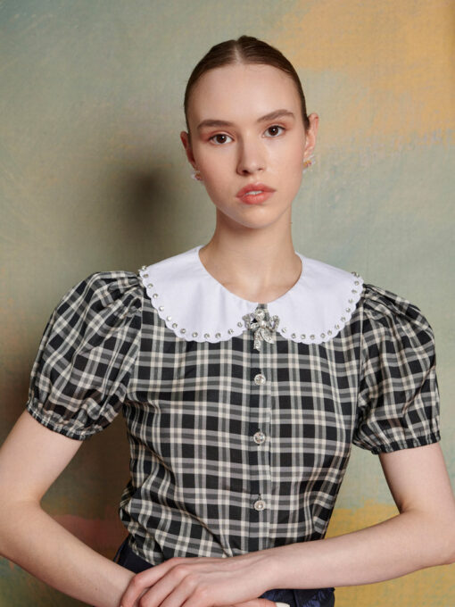 Quill Check Blouse - Image 5