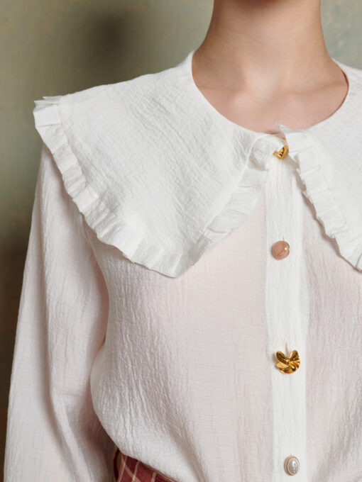 Royale Mixed Button Blouse - Image 6