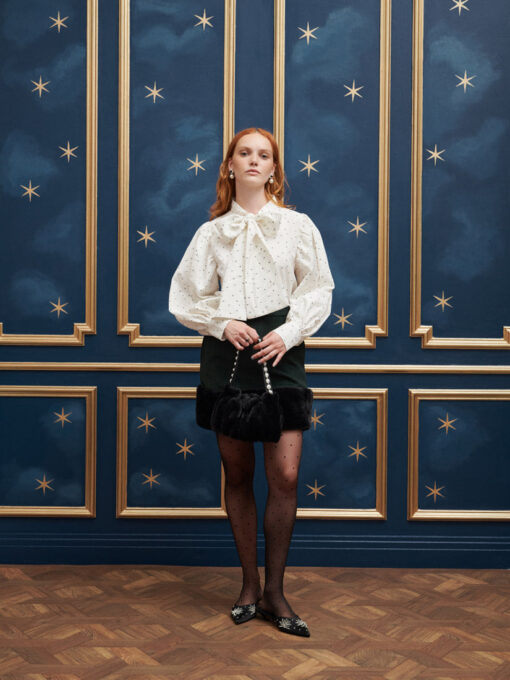 Rosetta Jacquard Bow Blouse - Image 4