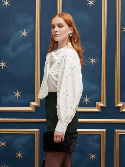 Rosetta Jacquard Bow Blouse - Image 2