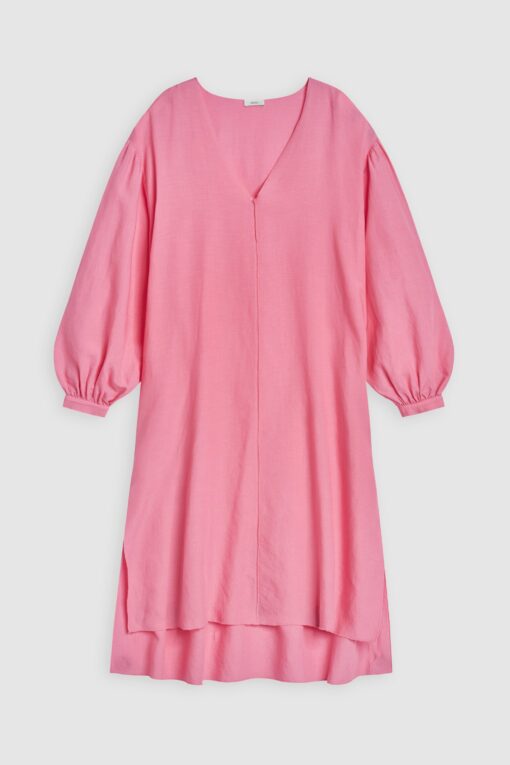 pink lilies puff sleeve dress - Image 6