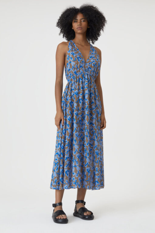 nutmeg gathered neck dress - Image 7