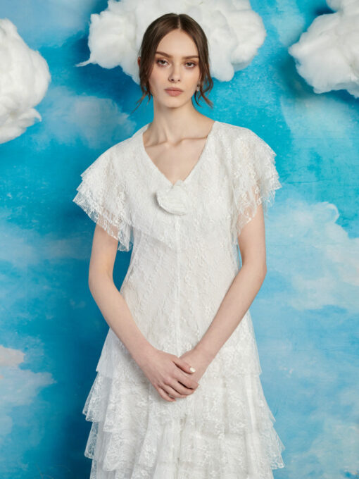 Fleuve Lace Midi Dress - Image 5