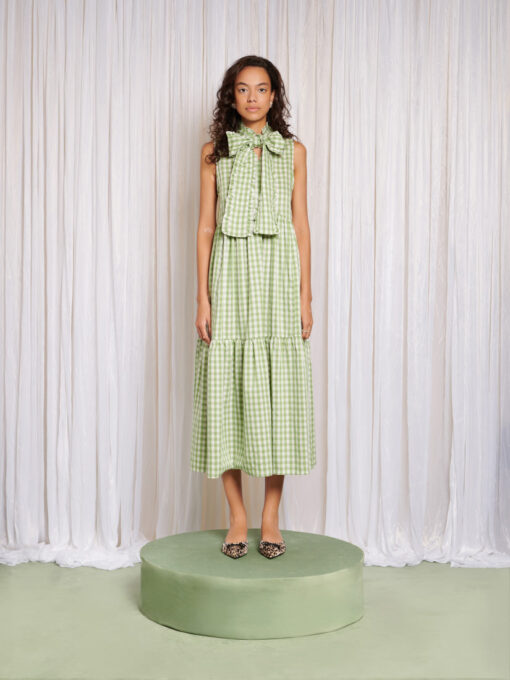 Stables Gingham Bow Dress - Image 2