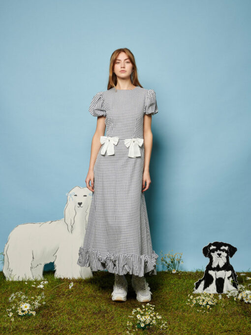 Lady Gingham Midi Dress - Image 4