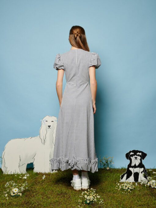 Lady Gingham Midi Dress - Image 3