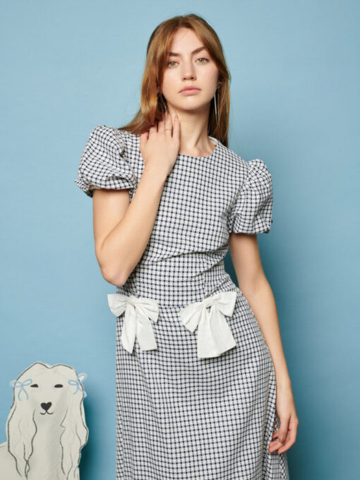 Lady Gingham Midi Dress - Image 5