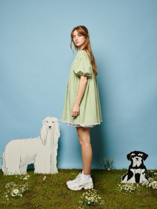 Pet Gingham Mini Dress - Image 2