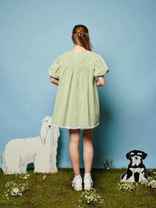 Pet Gingham Mini Dress - Image 3