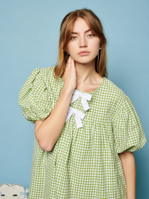 Pet Gingham Mini Dress - Image 5