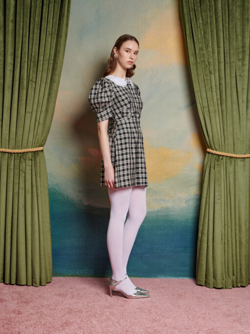 Quill Check Mini Dress - Image 2