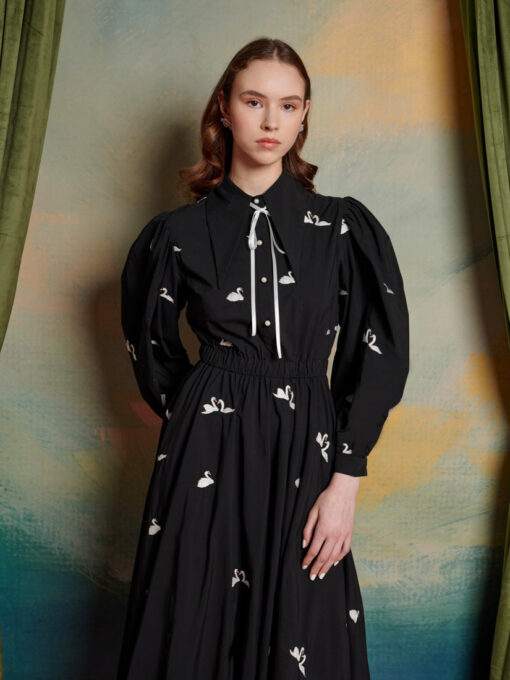 Odette Embroidered Midi Dress - Image 5