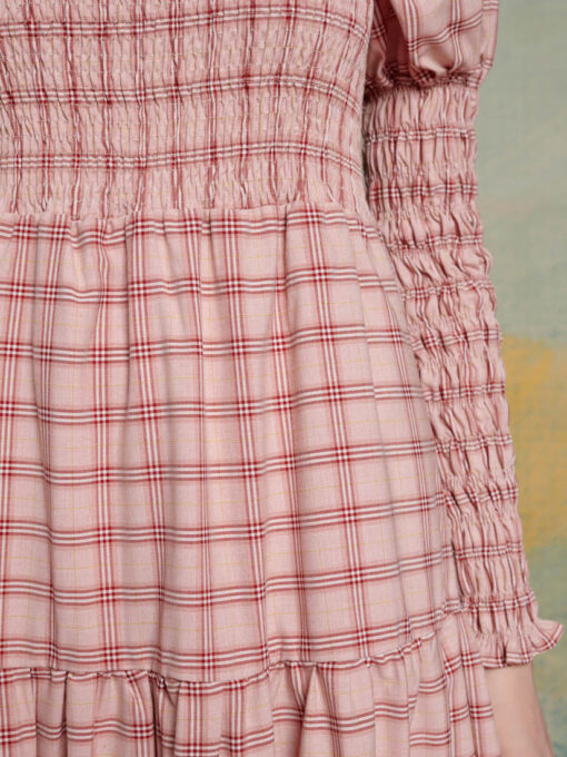 Pointe Check Midi Dress - Image 6