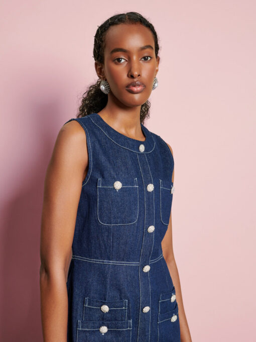 DREAM Rosie Denim Mini Dress - Image 5