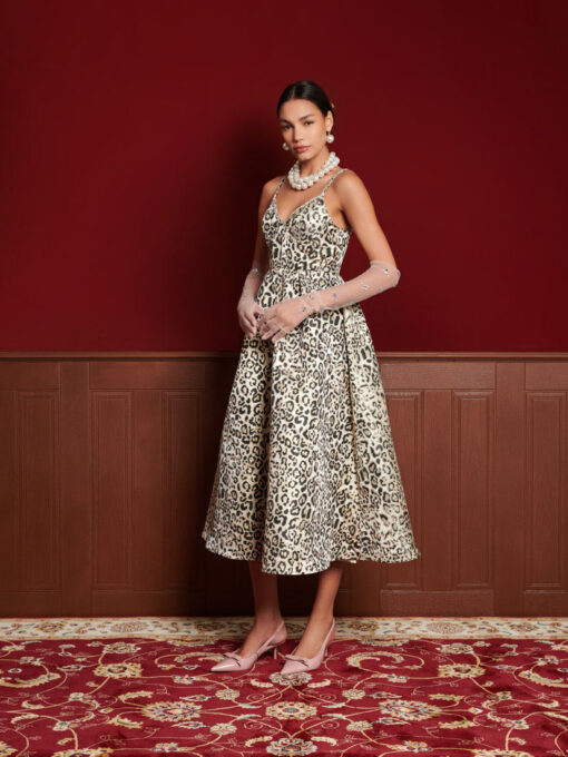 DREAM Gilded Leopard Midi Dress - Image 4