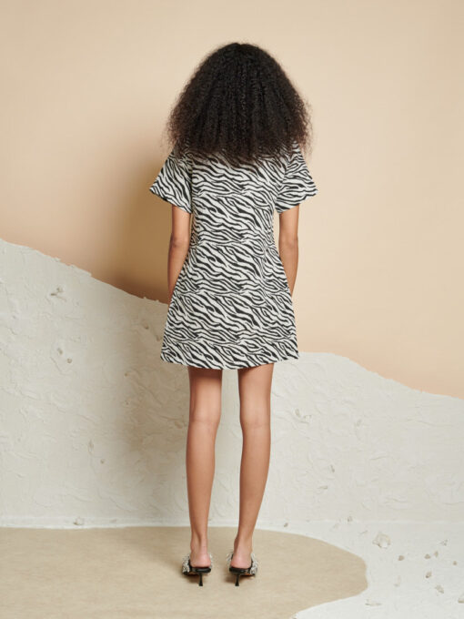 Ghospell Zia Zebra Mini Dress - Image 4