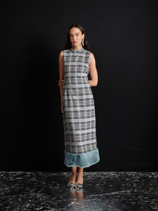 Ghospell  Kora Check Midi Dress - Image 2