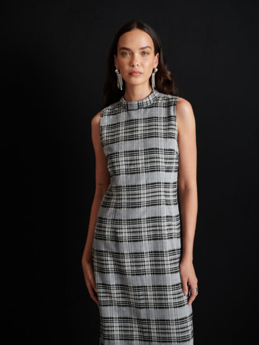 Ghospell  Kora Check Midi Dress - Image 5