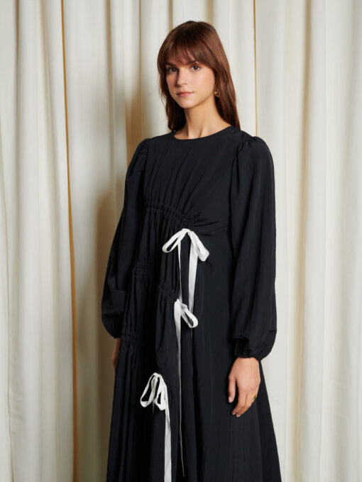 Ghospell  Campbell Ruched Midi Dress - Image 5