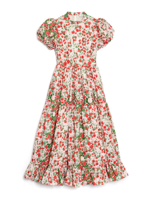 DREAM Charm Floral Jacquard Midi Dress - Image 8