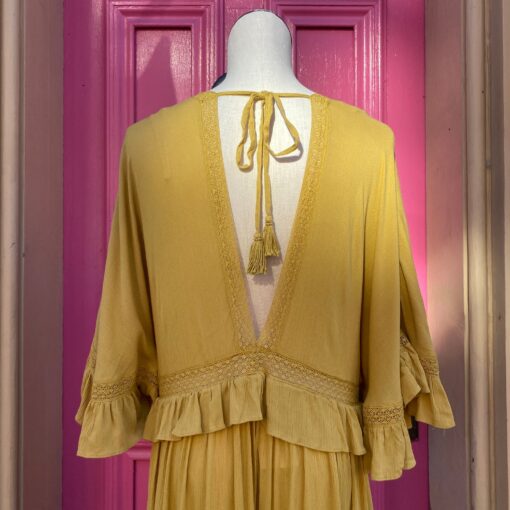 Free People yellow long dress size M - Image 3