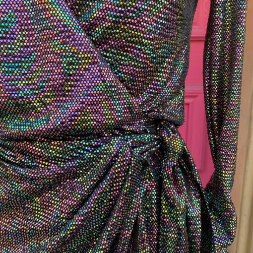 Show me your Mumu purple green sparkle long sleeve dress size XS NWT - Image 2